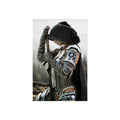 Fantasy Warrior Fine Art Poster — Hooded Female Knight Sword Wall Art - No AI- Human created illustration art