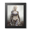 Framed Poster — Fantasy Dark Elf Elven Warrior Art Print - No AI- Human created illustration art
