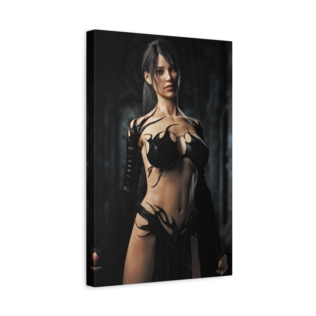 Fantasy Sorceress Woman Matte Canvas Print — Stretched 1.25"-No AI- Human created illustration art