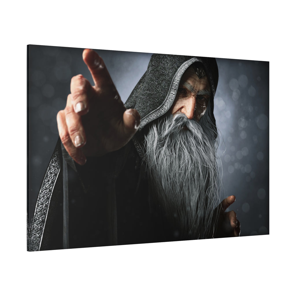 Mystic Wizard Portrait Canvas — Stretched Matte Wall Art - No AI - Human created illustration art