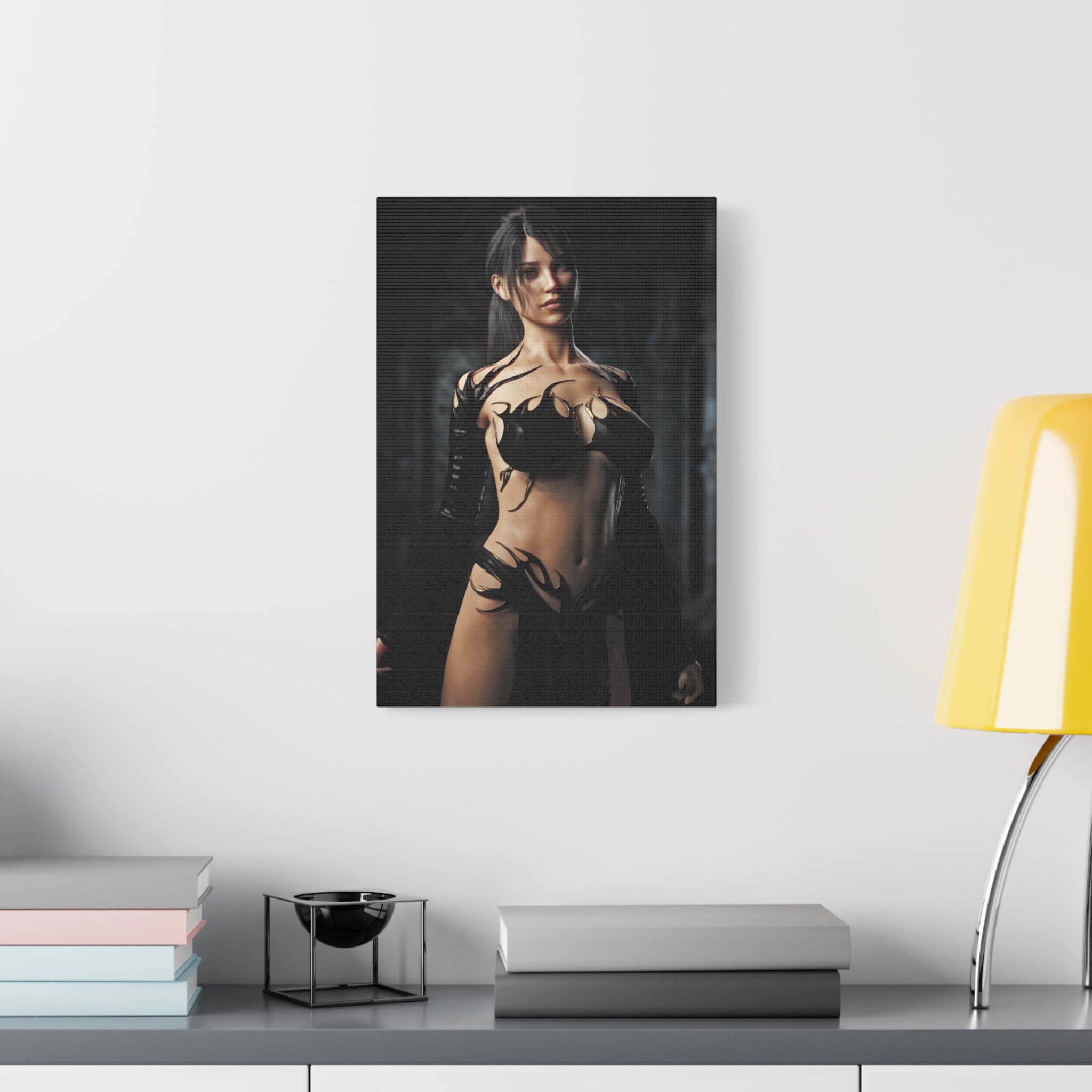 Fantasy Sorceress Woman Matte Canvas Print — Stretched 1.25"-No AI- Human created illustration art
