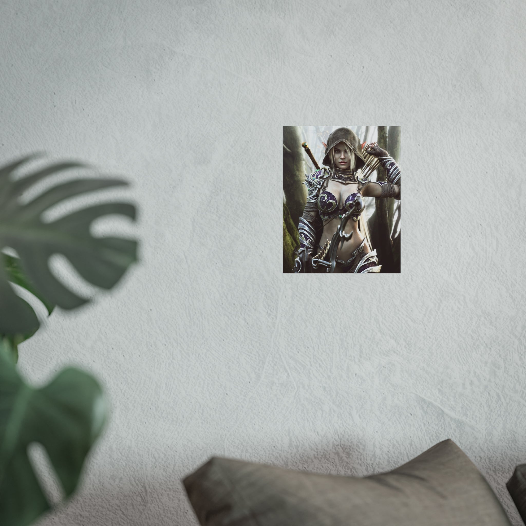 Fantasy Archer Warrior Fine Art Poster — Female Ranger Wall Art for Gamers & RPG Fans