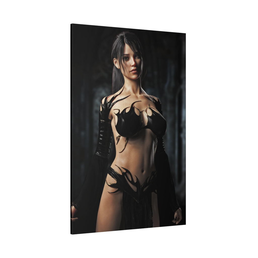 Fantasy Sorceress Woman Matte Canvas Print — Stretched 1.25"-No AI- Human created illustration art