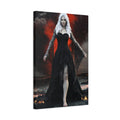 Dark Sorceress Canvas Print – Gothic Fantasy Wall Art- No AI- Human created illustration art