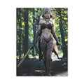 Fantasy Archer Warrior Canvas Print — Female Ranger Wall Art (Matte Stretched) - No Ai - Human created illustration art