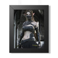 Framed Poster — Dark Fantasy Elf Assassin Wall Art (Vertical)