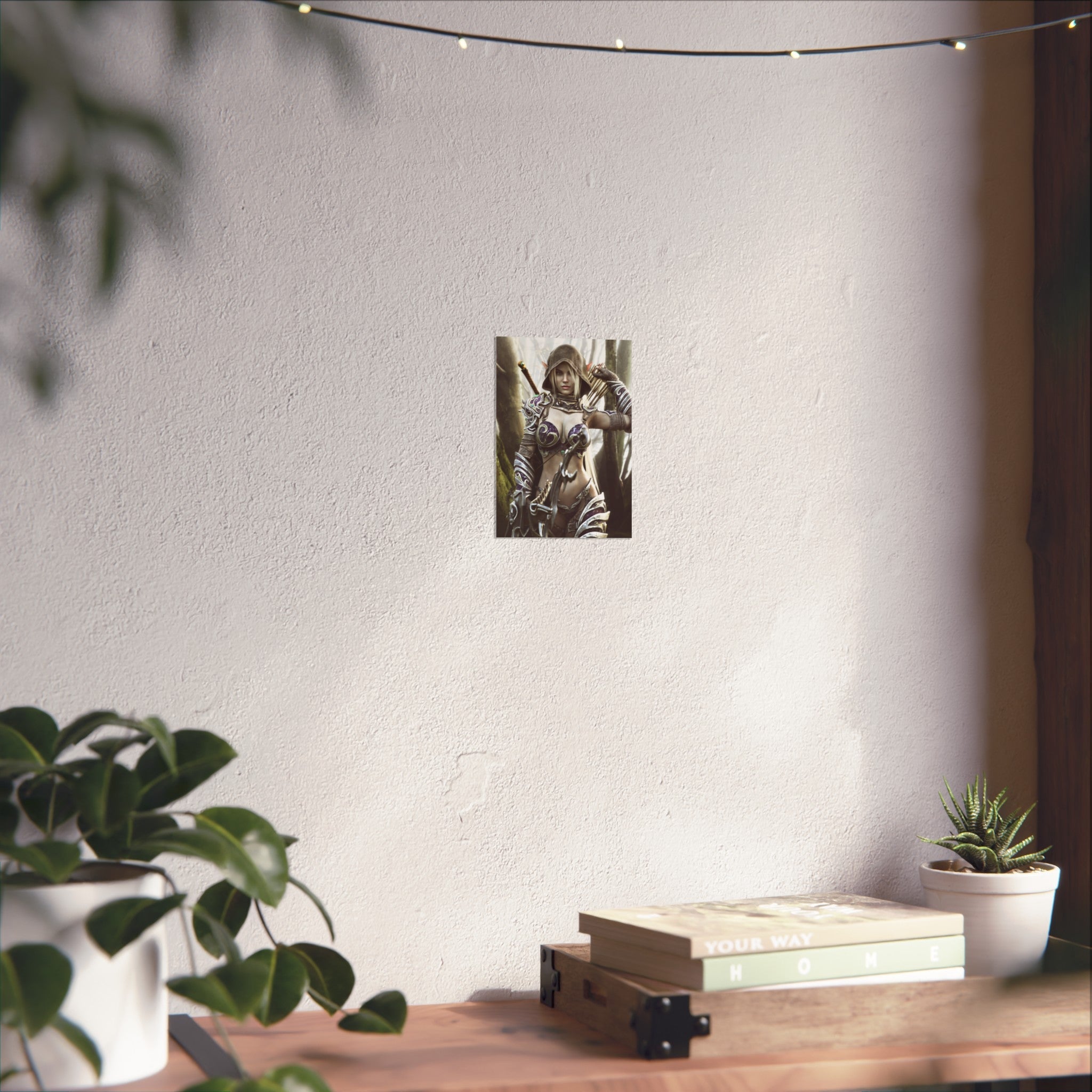 Fantasy Archer Warrior Fine Art Poster — Female Ranger Wall Art for Gamers & RPG Fans
