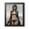 Framed Poster — Futuristic Female Warrior Art Print