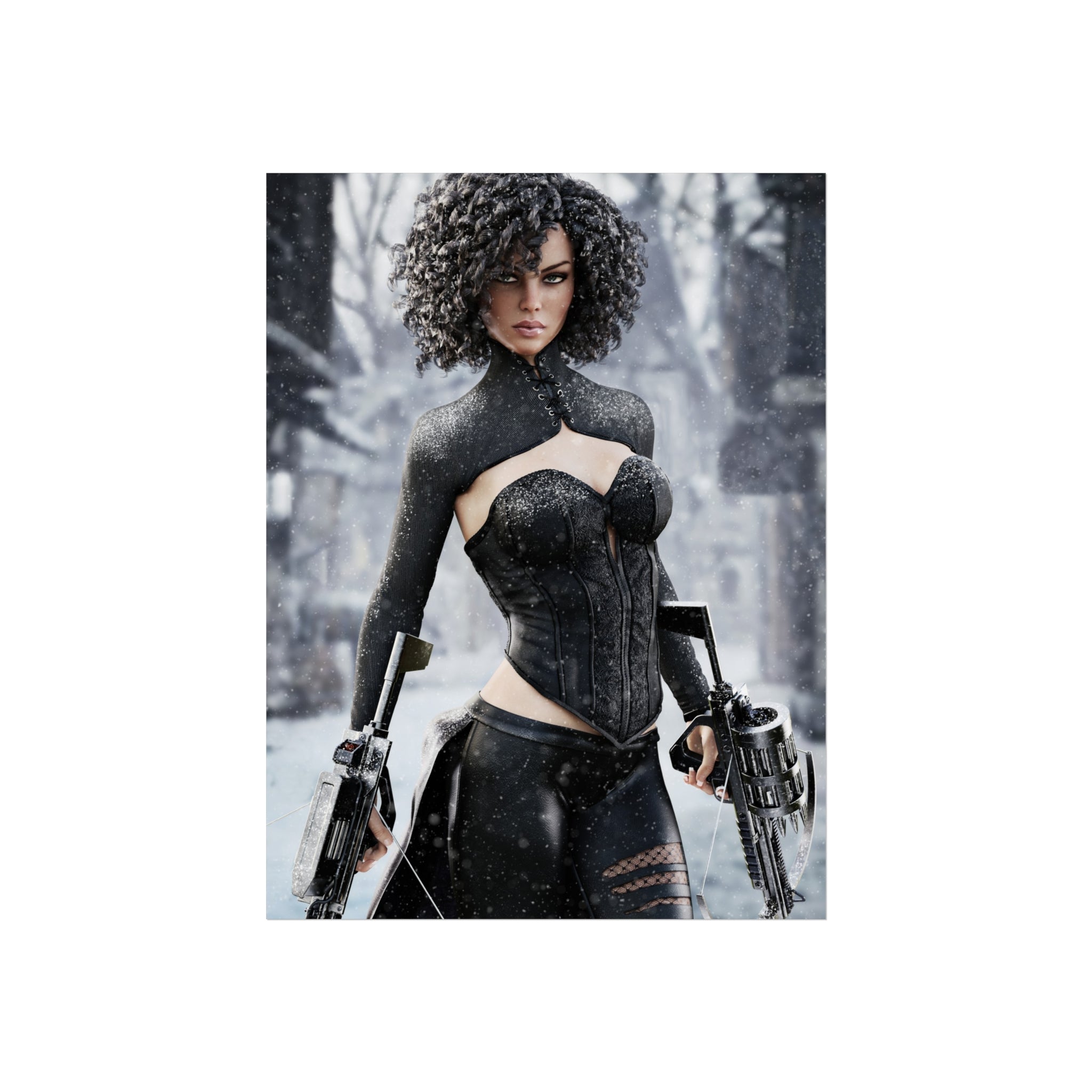 Póster de bellas artes - Cazadora (Impresión de arte digital) - Sin IA - Ilustración de arte creada por humanos